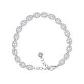 Asfour Crystal Tennis Bracelet With Turquoise Pear & Emerald Zircon In 925 Sterling Silver